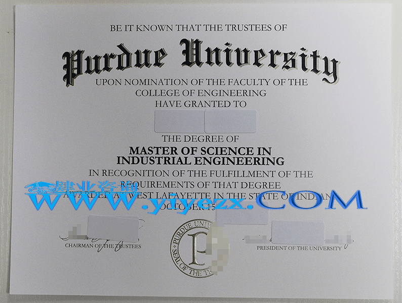 Purdue University diploma