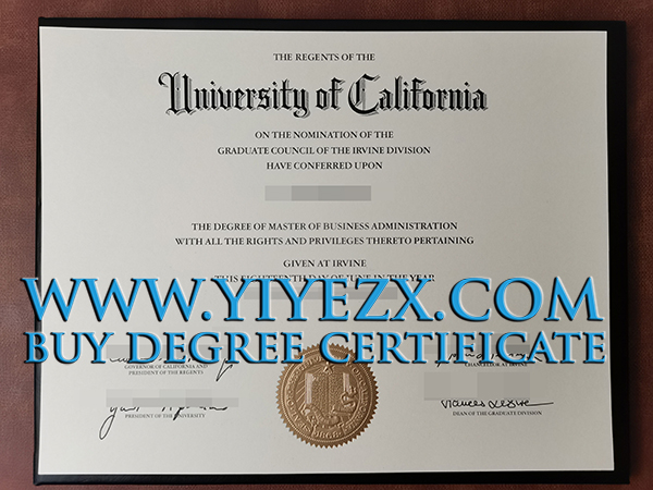 UC Irvine diploma , 加州大学欧文分校文凭