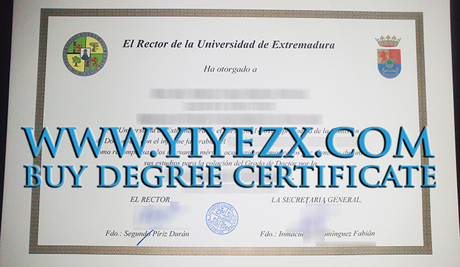 University of Extremadura diploma