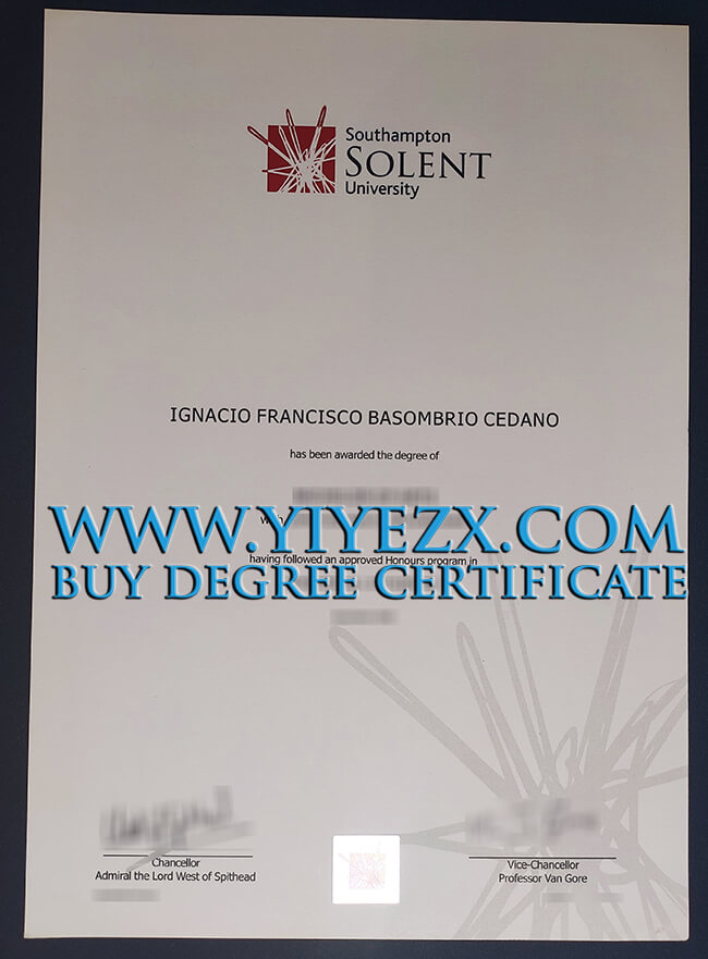 Solent University degree