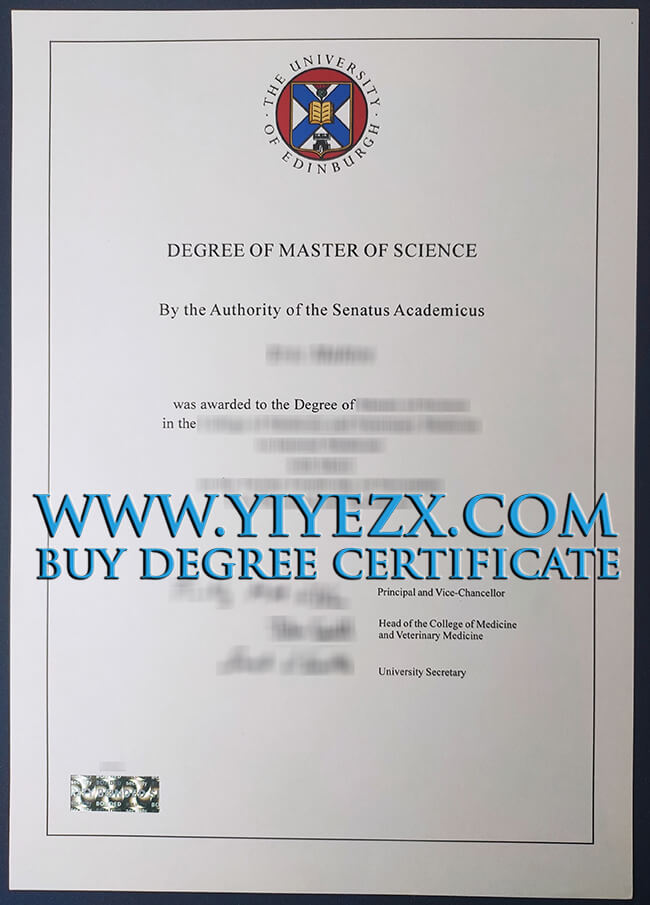 University of Edinburgh degree 爱丁堡大学学位