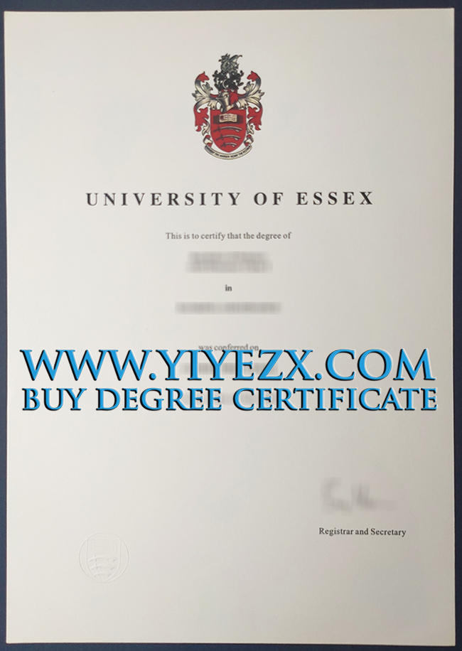 University of Essex certificate