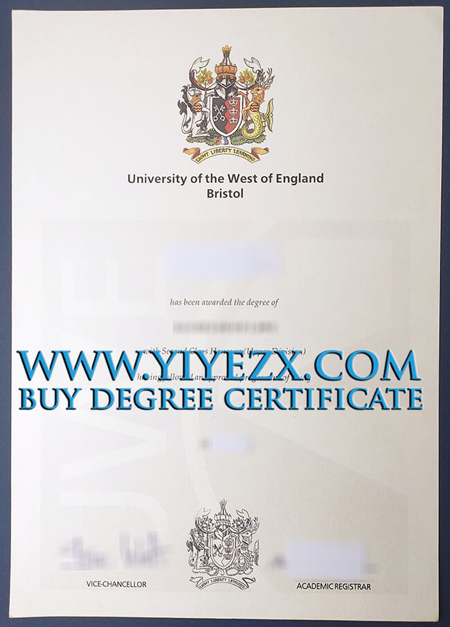 University of the West of England, Bristol degree 西英格兰大学，布里斯托尔分校学位