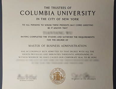 How much the fake Columbia University degree? 买一个哥伦比亚大学工商管理硕士学位证书要多少钱？