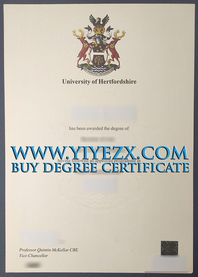 University of Hertfordshire degree 赫特福德大学学位证书