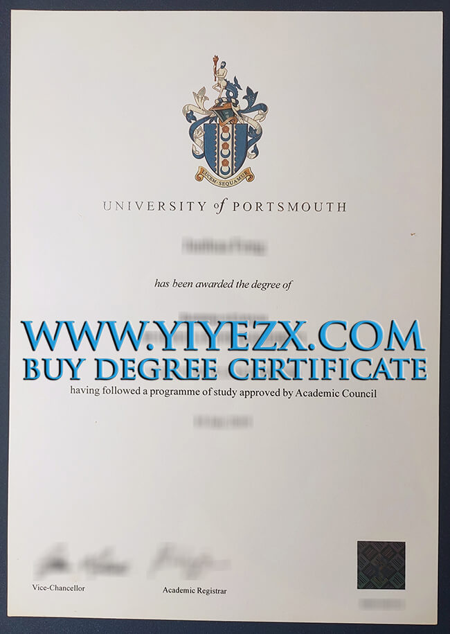 University of Portsmouth degree 朴茨茅斯大学学位证书