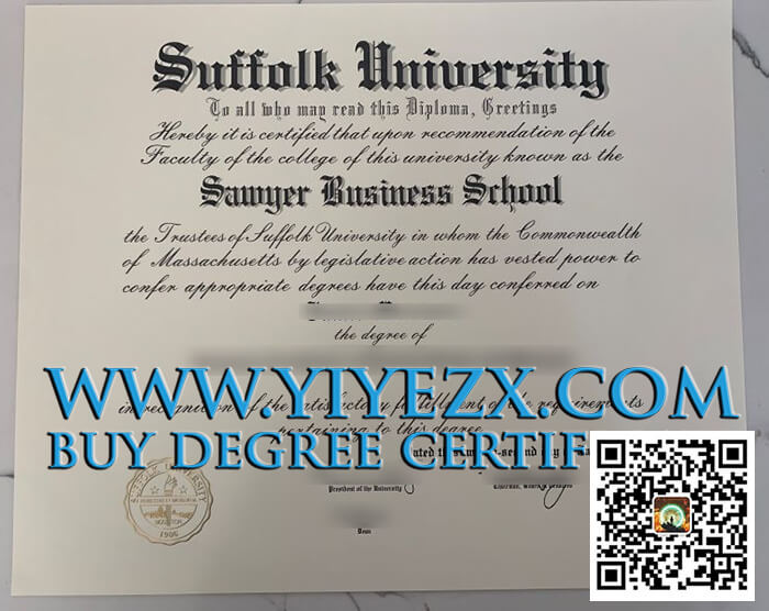 Suffolk University Diploma