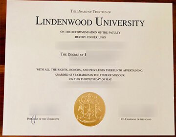 林登伍德大学毕业证样本， Buy fake Lindenwood University diploma，