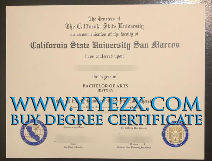 CSUSM  fake diploma sample, 代办加州州立大学圣马科斯分校学位证书