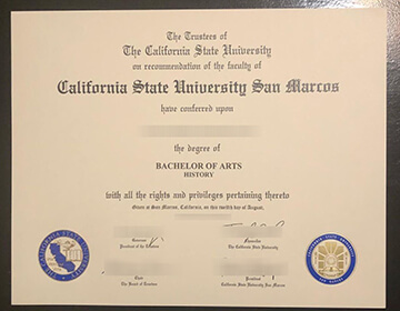 CSUSM  fake diploma sample, 代办加州州立大学圣马科斯分校学位证书