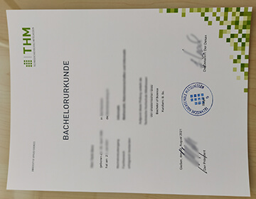 Fake Technische Hochschule Mittelhessen Urkunde for sale