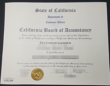 Buy Fake State of California CPA certificate online, 加州CPA证书制作