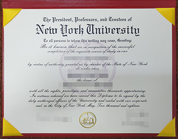 Fake New York University diploma certificate/transcript with real watermark