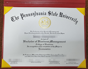 Buy a fake Pennsylvania State University degree certificate， 购买宾夕法尼亚州立大学证书