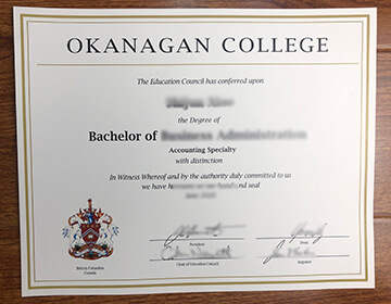 Order a fake Okanagan College degree, 快速订购奥肯那根学院文凭证书
