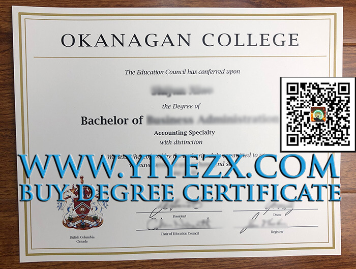 Okanagan College degree, 订购奥肯那根学院文凭证书