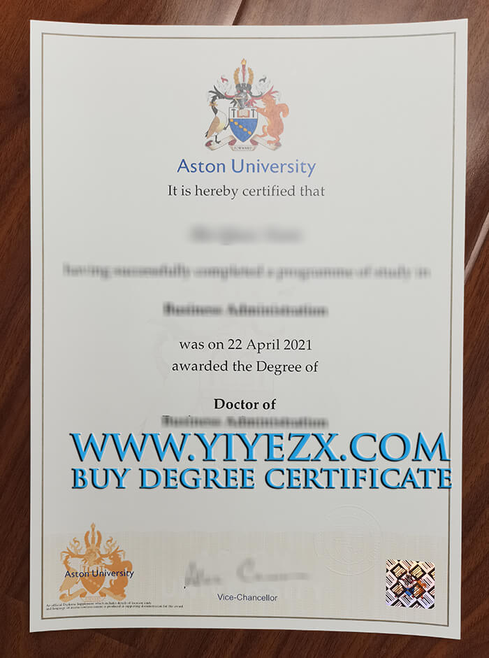 Aston university degree, 阿斯顿大学毕业证