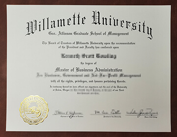 Order a fake Willamette University diploma, 威拉米特大学毕业证成绩单定制