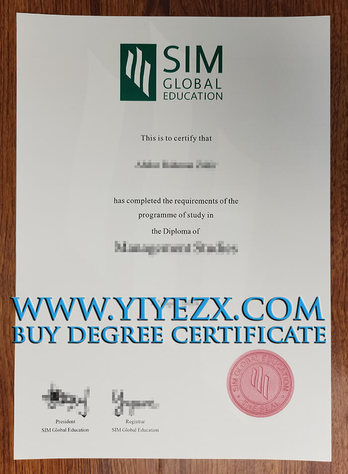 SIM Global Education diploma 
