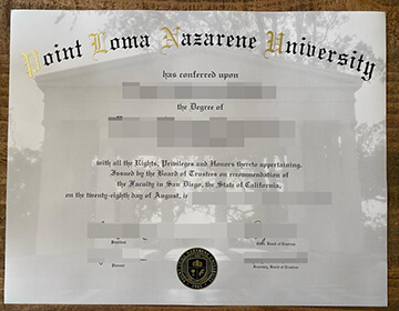 Buy a fake PLNU diploma, 洛马角拿撒勒大学毕业证成绩单定制