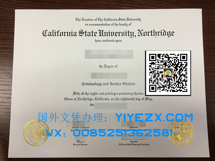 California State University, Northridge diploma, 订购假加州州立大学北岭分校毕业证书