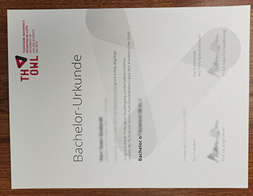 Order a fake TH OWL Urkunde， 德国东威斯特法伦-利珀理工大学文凭毕业证办理