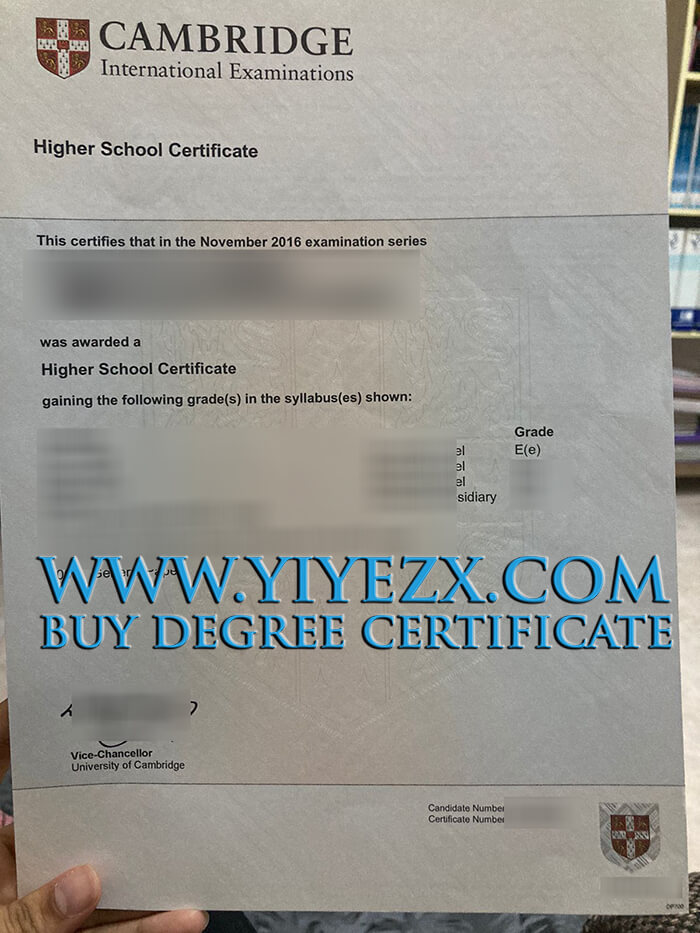  Cambridge higher school certificate