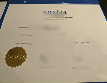 UQAM Fake Diploma Sample, 魁北克大学蒙特利尔分校文凭成绩单定制