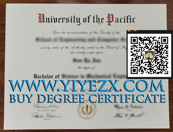 University of the Pacific diploma, 太平洋大学（美国）毕业证
