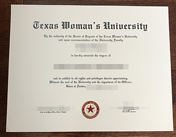 Buy fake Texas Woman’s University degree certificate