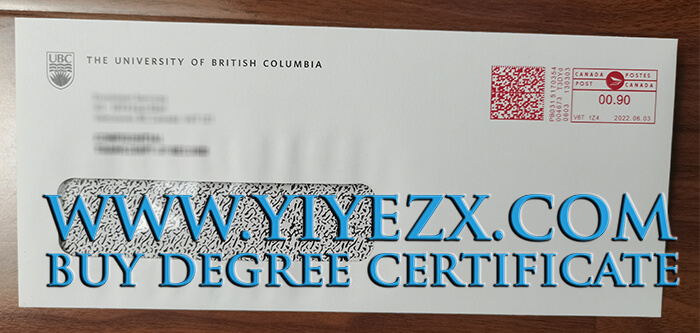 University of British Columbia Transcript Envelope