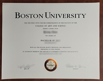 Buy a fake Boston University BA diploma, 波士顿大学文学学士文凭毕业证成绩单定制