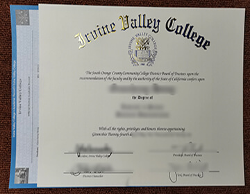 Irvine Valley College fake diploma sample, Buy IVC degree, 尔湾谷学院文凭成绩单