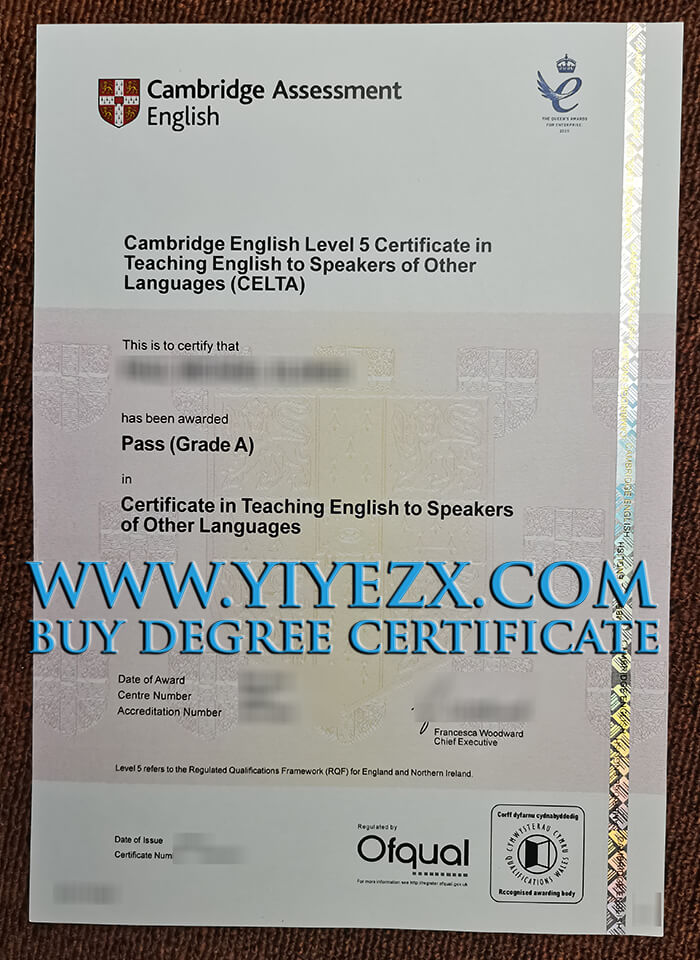  Cambridge CELTA certificate