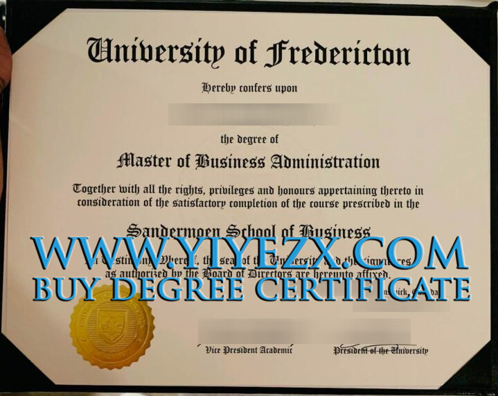 University of Fredericton MBA diploma