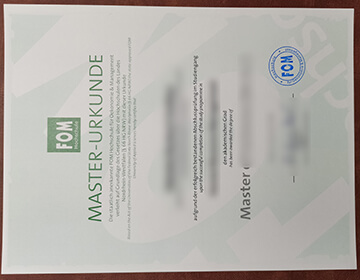 Purchase a fake FOM Hochschule master urkunde,  FOM fake diploma