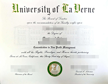Create Your University of La Verne Fake diploma