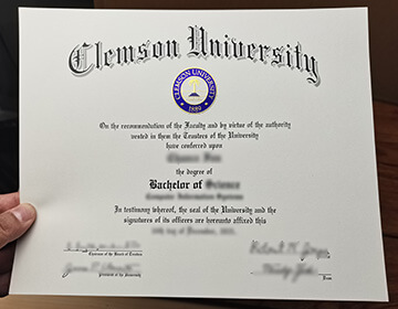 Buy a Clemson University fake diploma, 克莱姆森大学文凭学位成绩单办理