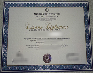 Buy a fake Anadolu University diploma, 安卡拉大学文凭毕业证定制