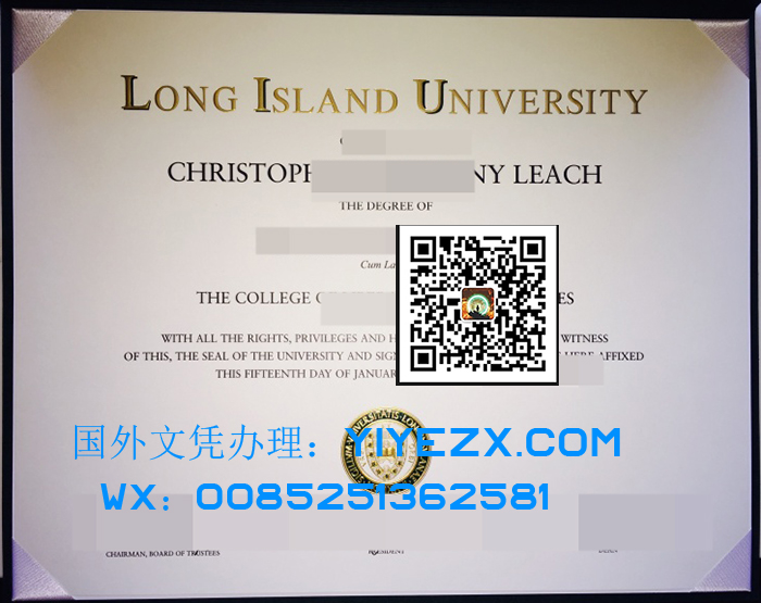 Long Island University diploma