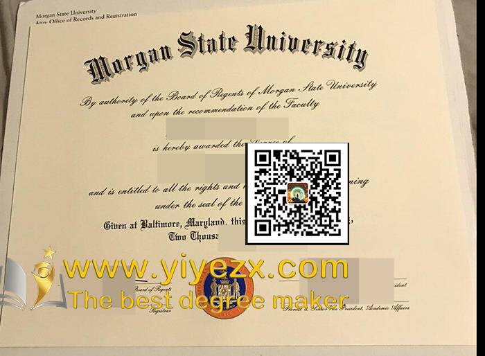 Morgan State University diploma 
