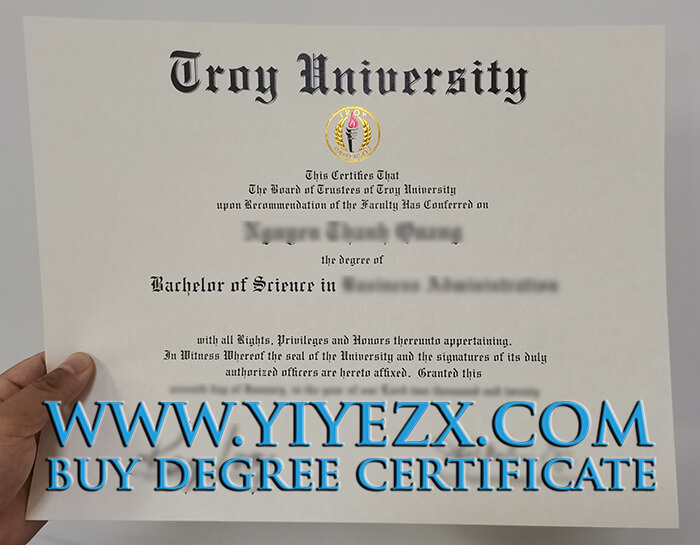  Troy University diploma, 特洛伊大学文凭