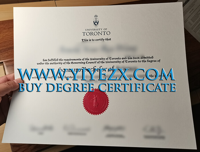 University of Toronto diploma certificate