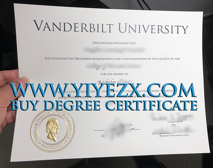 Vanderbilt University diploma