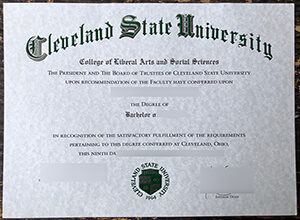 Copy CSU fake diploma, 克利夫兰州立大学毕业证，CSU学位成绩单定制