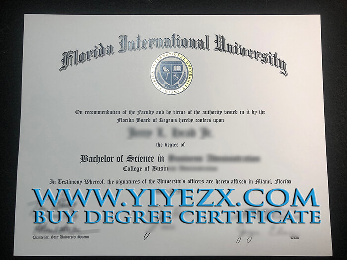 FIU diploma， 佛罗里达国际大学文凭