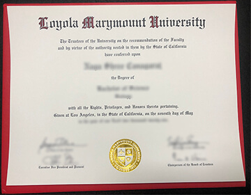 Order a fake LMU BS diploma, 洛约拉马利蒙特大学文凭毕业证成绩单定制