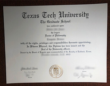 How to make a Texas Tech University doctor degree, 德克萨斯理工大学文凭学位定制