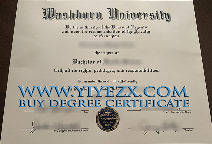 fake Washburn University diploma