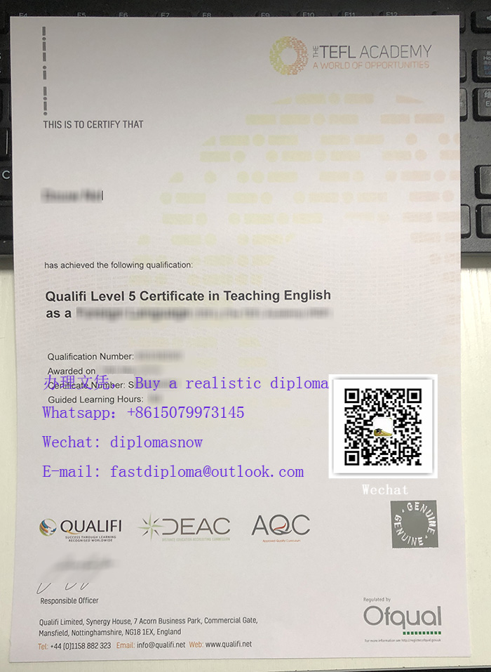 TEFL ACADEMY Qualifi Level 5 Certificate in Teaching English